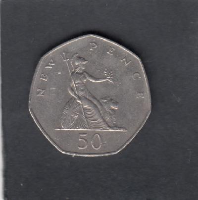 Beschrijving: 50 Pence ELIZABETH II